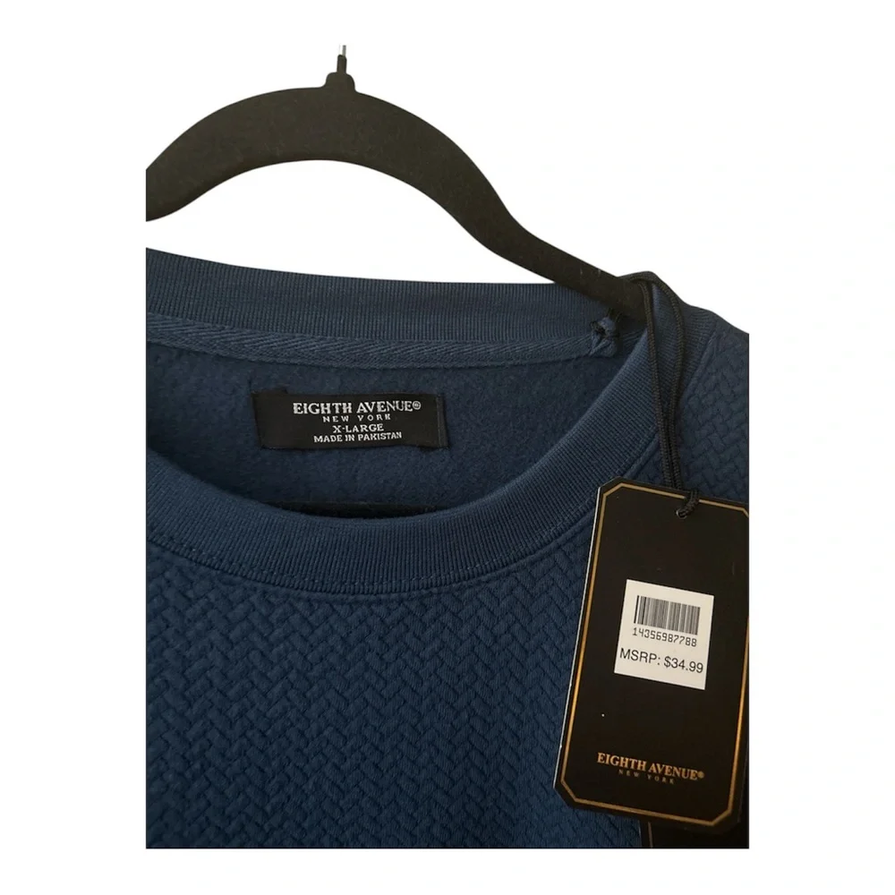 EIGHTH AVENUE Crewneck Sweater in Deep Blue,Size XL,NWT